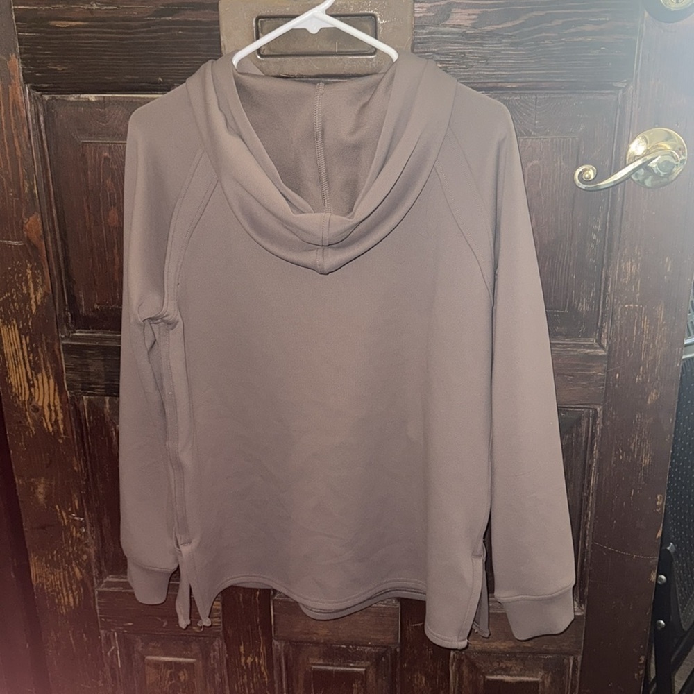 Greige Hooded Oversized Sweatshirt - Picture 3 of 5